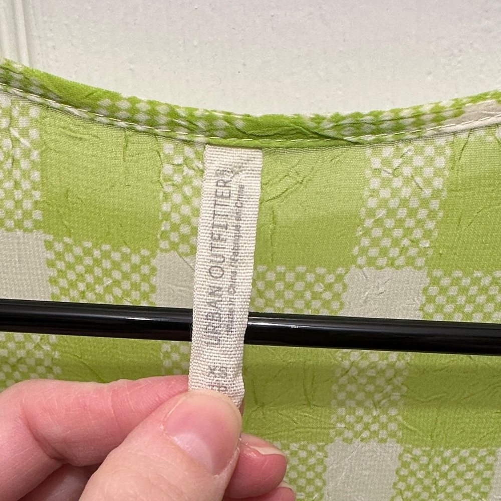 Urban Outfitters Lime Checkered Midi Dress - Picture 2 of 4